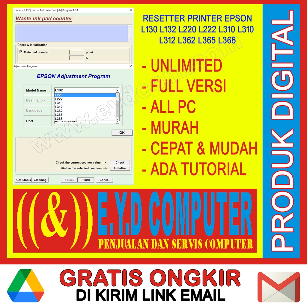 Jual Resseter Epson L L L L L L L L L L