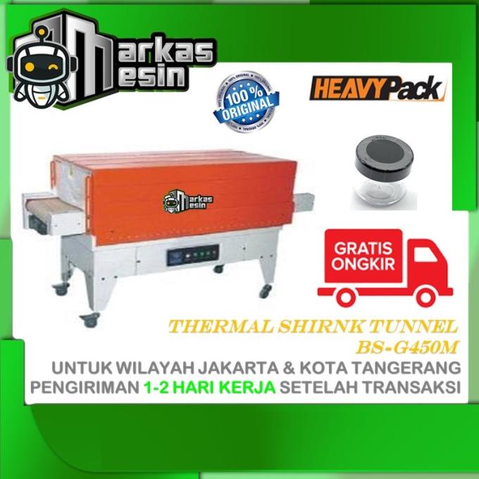 Jual Mesin Penyusut Plastik Thermal Shrink Tunnel Heavypack Bs G450