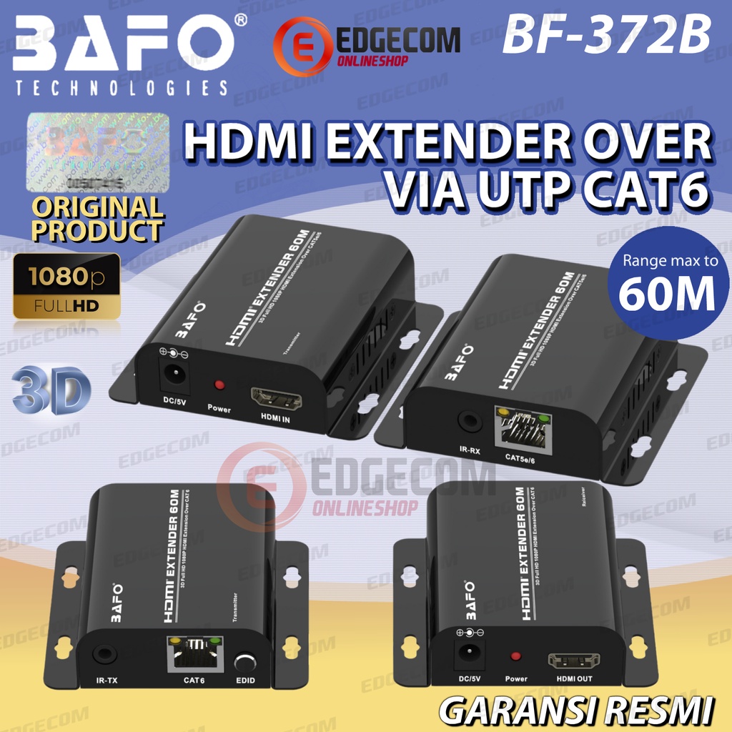 Jual Bafo Hdmi Extender Via Utp Meter Bf B Original Shopee