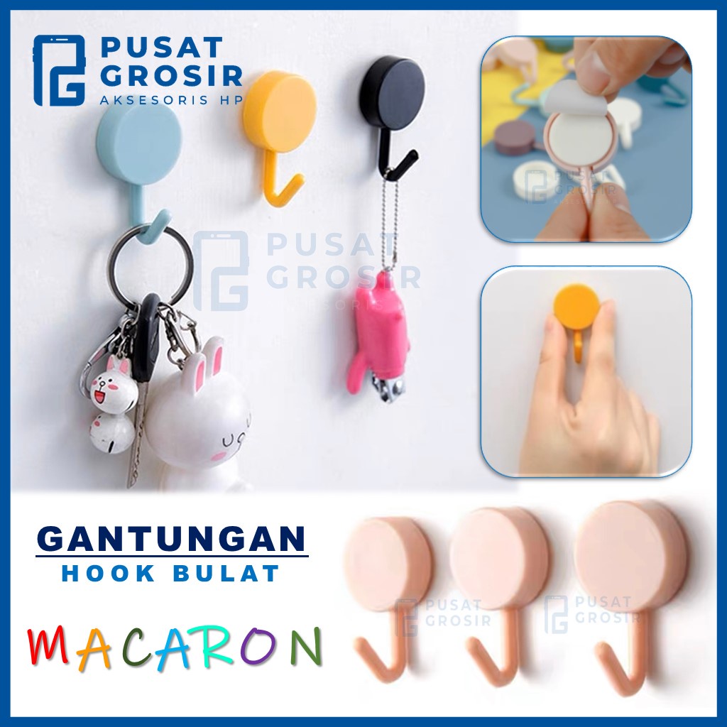 Jual Gantungan Hook Bulat Multifungsi Cantelan Kunci Serbaguna Cantolan