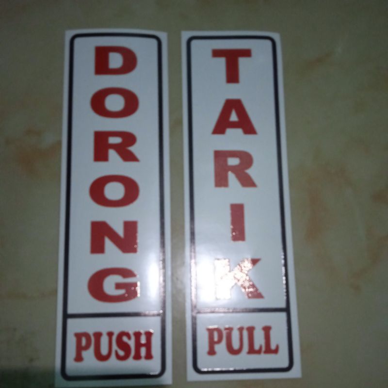 Jual Stiker Tarik Dan Dorong Set Shopee Indonesia