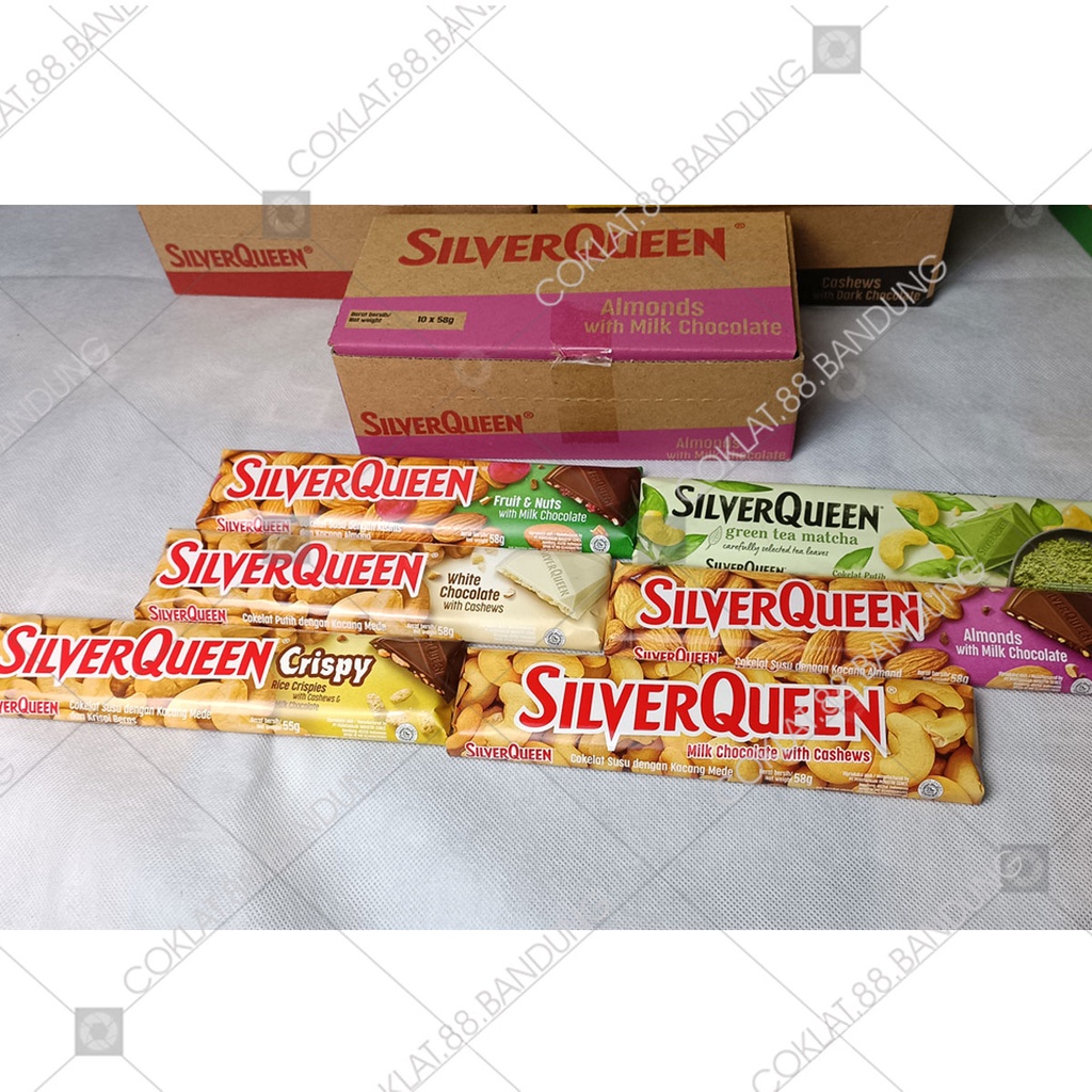 Jual SILVERQUEEN 58GR 1 BOX ISI 10 PCS COKLAT SILVER QUEEN 58 GRAM 1