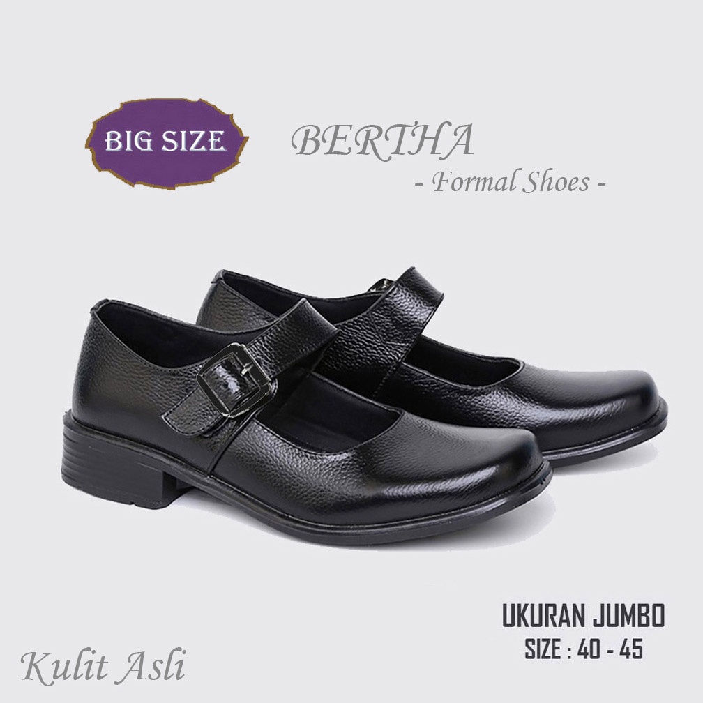 Jual Alona Bertha Sepatu Big Size Wanita Pantofel Paskibra Upacara