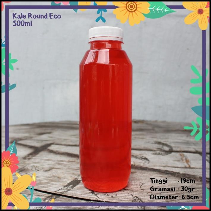 Jual Botol Plastik Kale Bulat 500Ml Eco Kopi Jus Susu Madu Jelly Pet