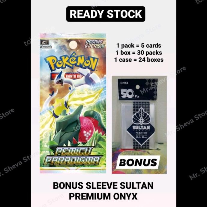 Jual Booster Box Pokemon Pemicu Paradigma Indonesia S12 GET BONUS