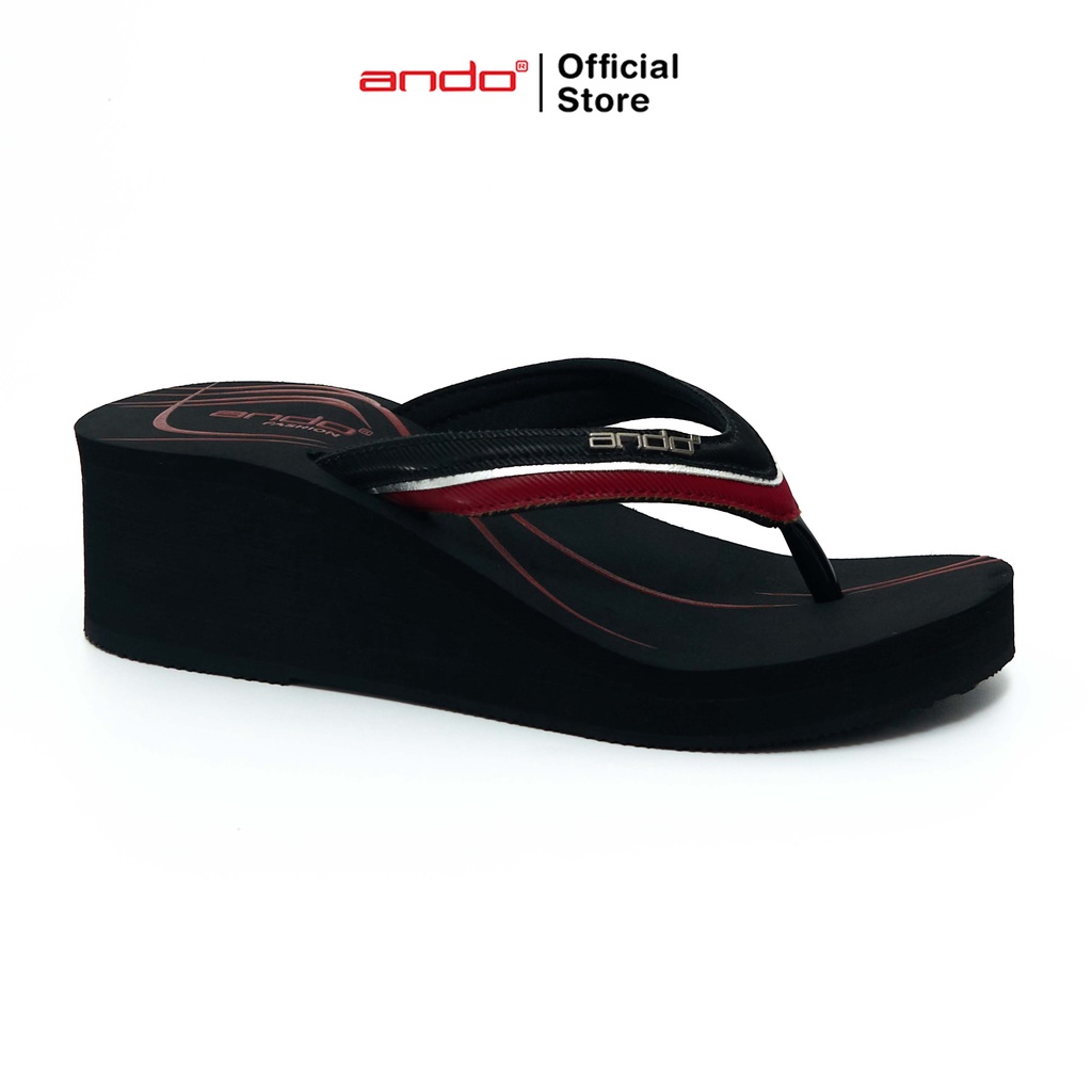 Jual Ando Official Sandal Jepit Amaris Wanita Dewasa Merah Shopee