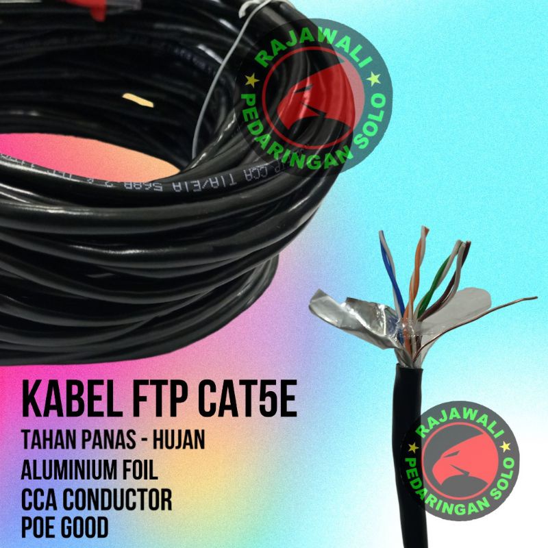 Jual KABEL LAN FTP CAT5E OUTDOOR SPECTRA METERAN Shopee Indonesia