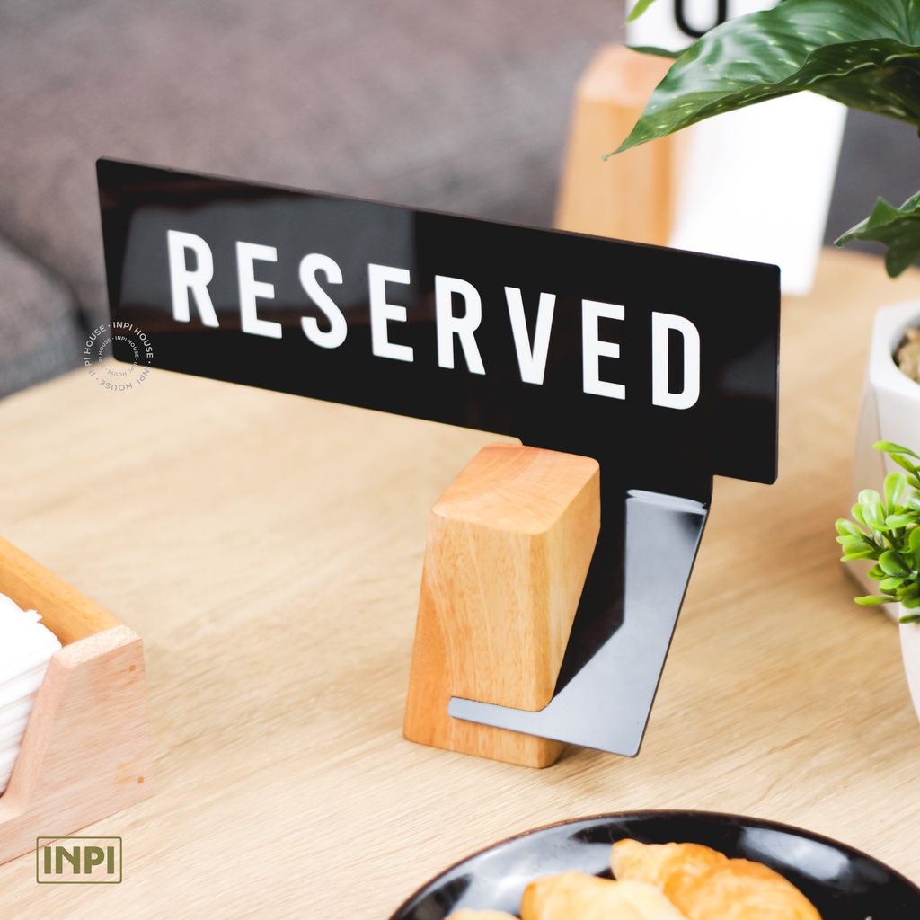 Jual Reserved Meja Restauran Papan Tanda Sign Reserved INPI Shopee