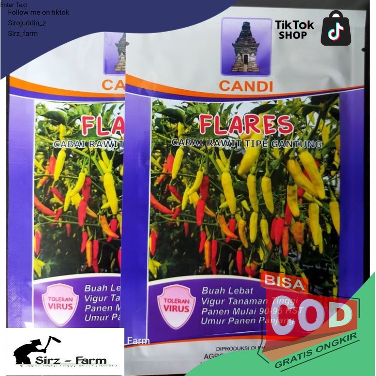 Jual Cabe Flares Tahan Virus Kemasan 10gr Original Pabrik Cabe Rawit