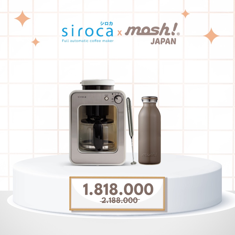 Jual Mosh Milk Bottle Tumbler Ml Brown X Siroca Coffee Maker White