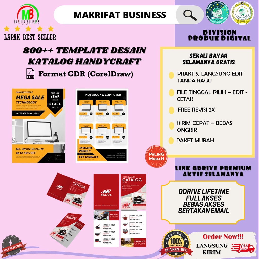 Jual Template Desain Promosi Produk Format Cdr Siap Edit Plus