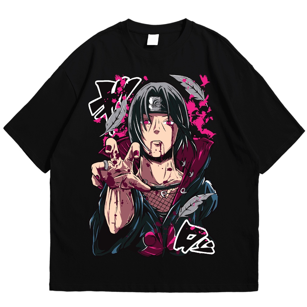 Jual Tshirt Itachi Uchiha Naruto Kaos Anime Wibu Shopee Indonesia