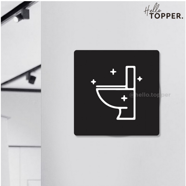 Jual Sign Icon Akrilik Signage Label Acrylic Papan Tanda Toilet Duduk