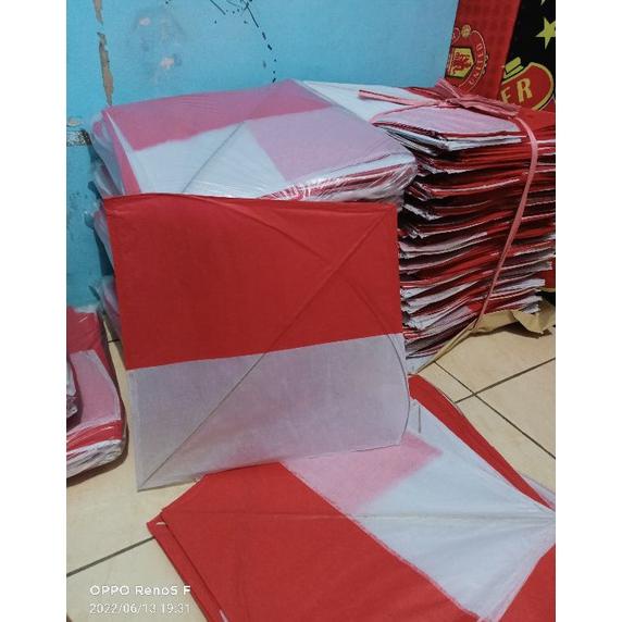 Jual Isi Pcs Layangan Merah Putih Bendera Indonesia Dan Cokelat Putih