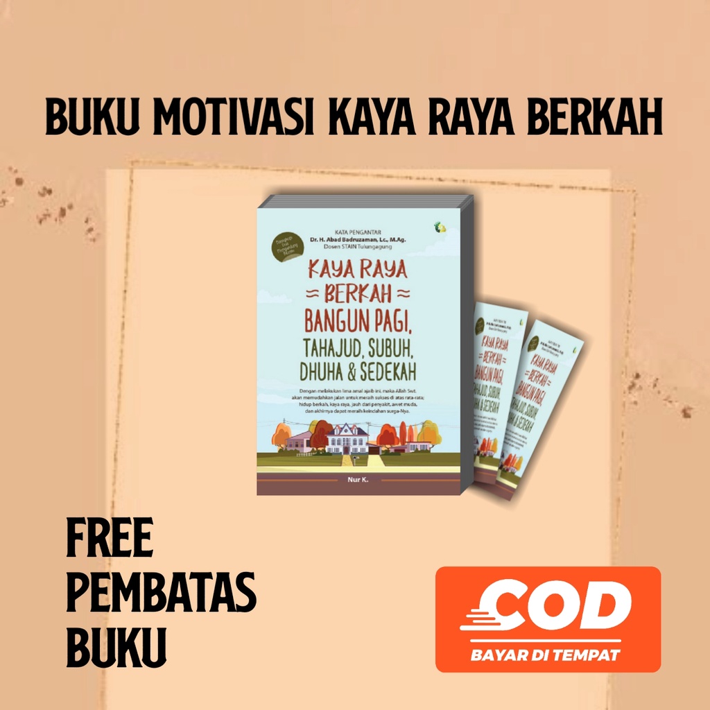 Jual Buku Motivasi Islam Kaya Raya Berkah Bangun Pagi Tahajud Subuh