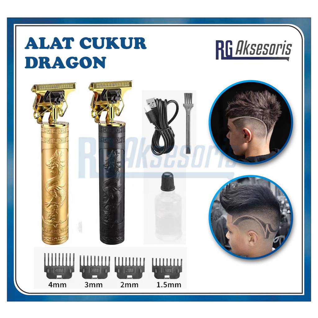 Jual RGAKSESORIS ALAT CUKUR ELEKTRIK DRAGON Ukir Rambut Clipper Trimmer