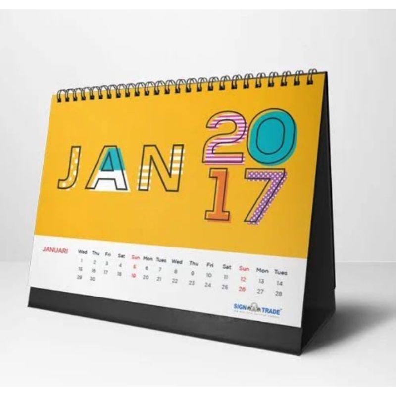 Jual Kalender Duduk Meja Hard Cover A Custom Satuan Murah