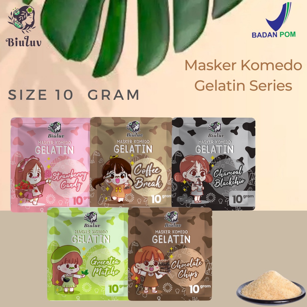 Jual Bpom Gram Masker Komedo Gelatin By Biuluv Kemasan Printing