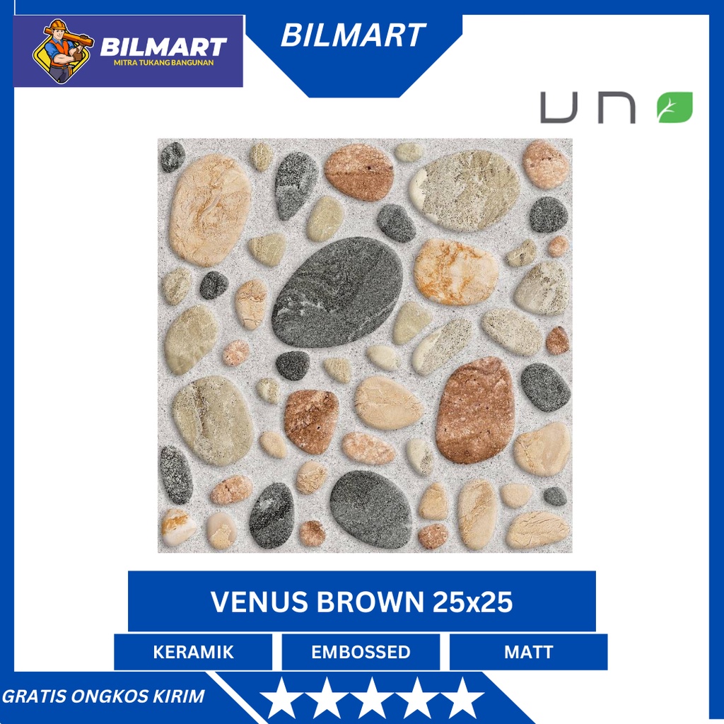 Jual KERAMIK LANTAI KERAMIK DINDING VENUS BROWN G F UNO 25 X 25