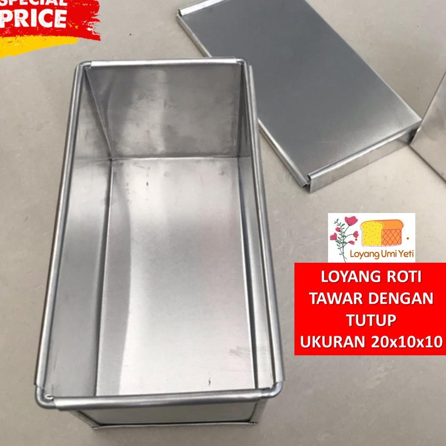 Jual LOYANG ROTI TAWAR DENGAN TUTUP CETAKAN TEBAL UKURAN 20X10X10 CM