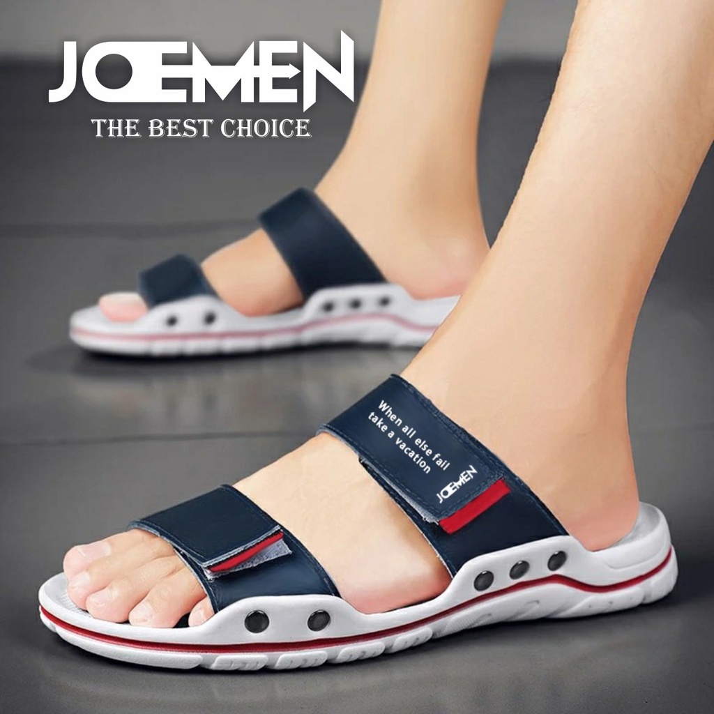 Jual Joemen Sandal Slop Pria Kulit S 06 Original Brand Lokal Anti Slip