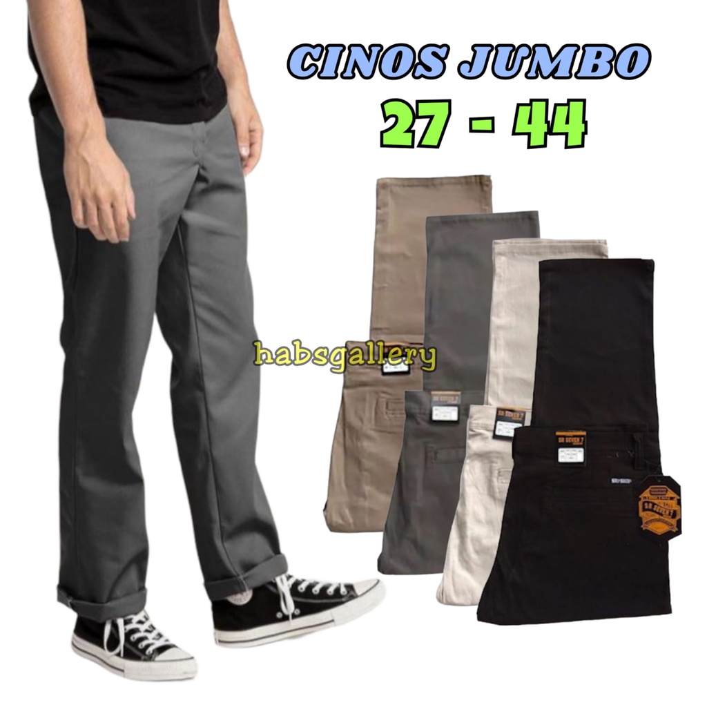 Jual Celana Panjang Pria Chino Big Size Bahan American Drill Melar Size