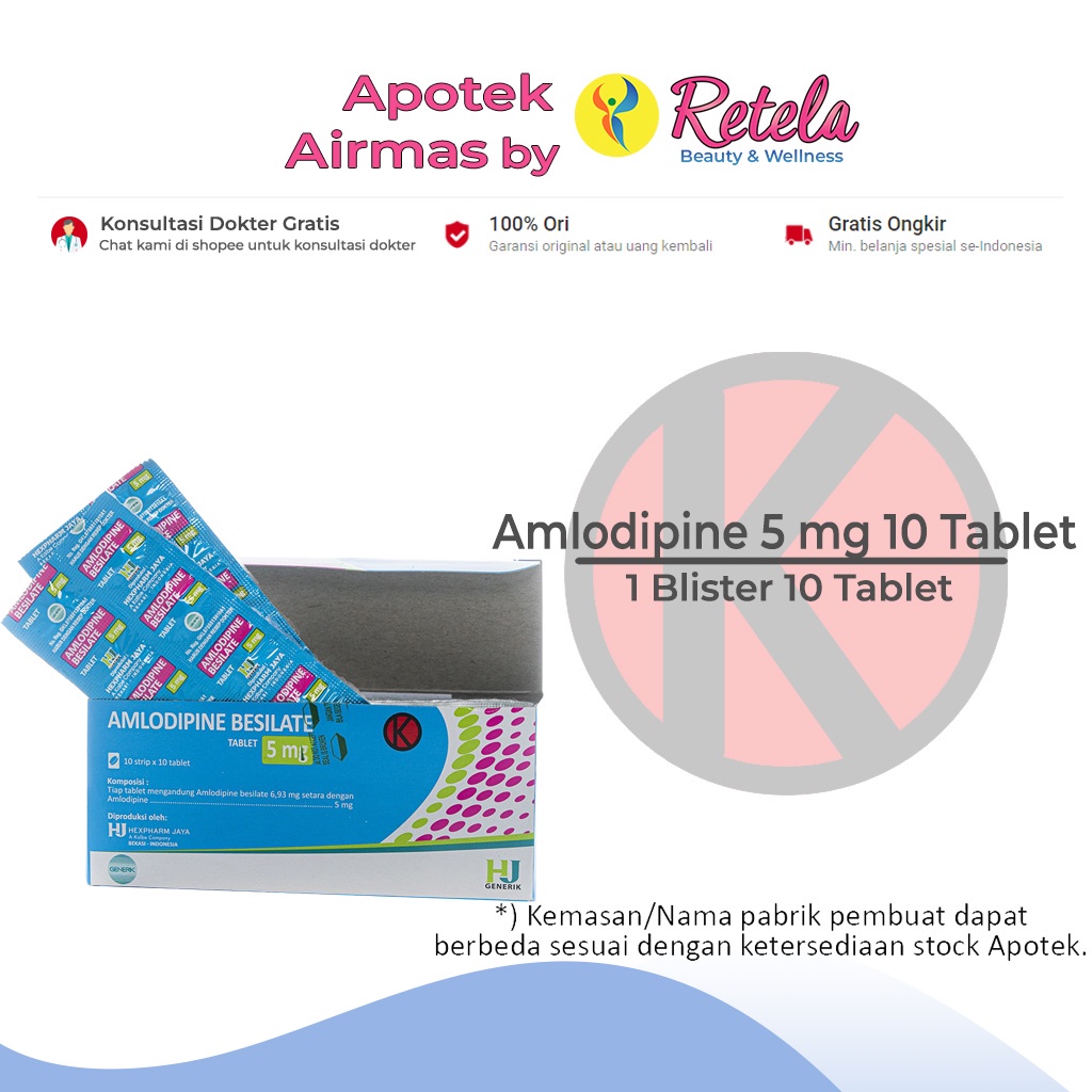 Jual Amlodipine Mg Strip Tablet Shopee Indonesia