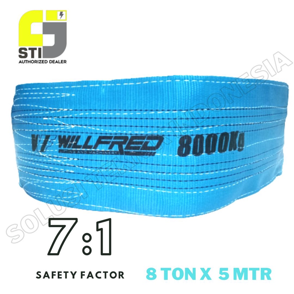 Jual Webbing Sling Belt Tali Angkat Double Layers 8 Ton X 5 Meter