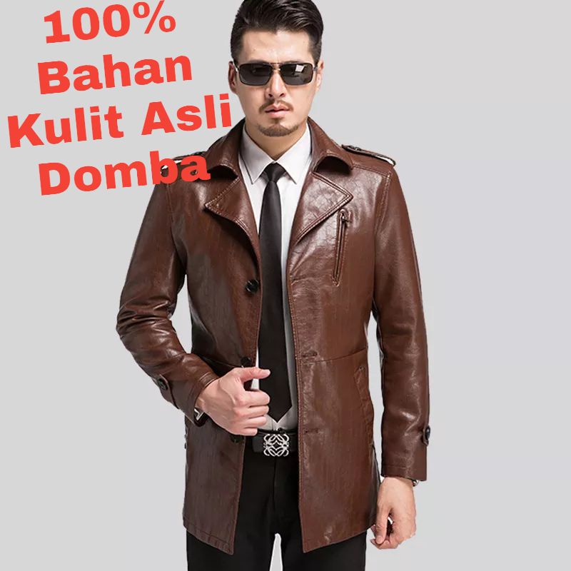 Jual Jaket Blazer Kulit Asli Pria Jaket Kulit Domba Asli 100 Shopee