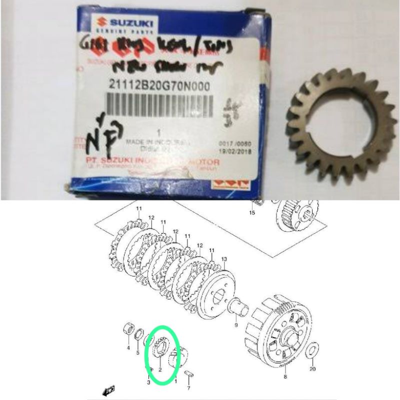 Jual Ger Gear Gigi Primer Gear Primary Drive Suzuki Shogun KECIL 125 SP