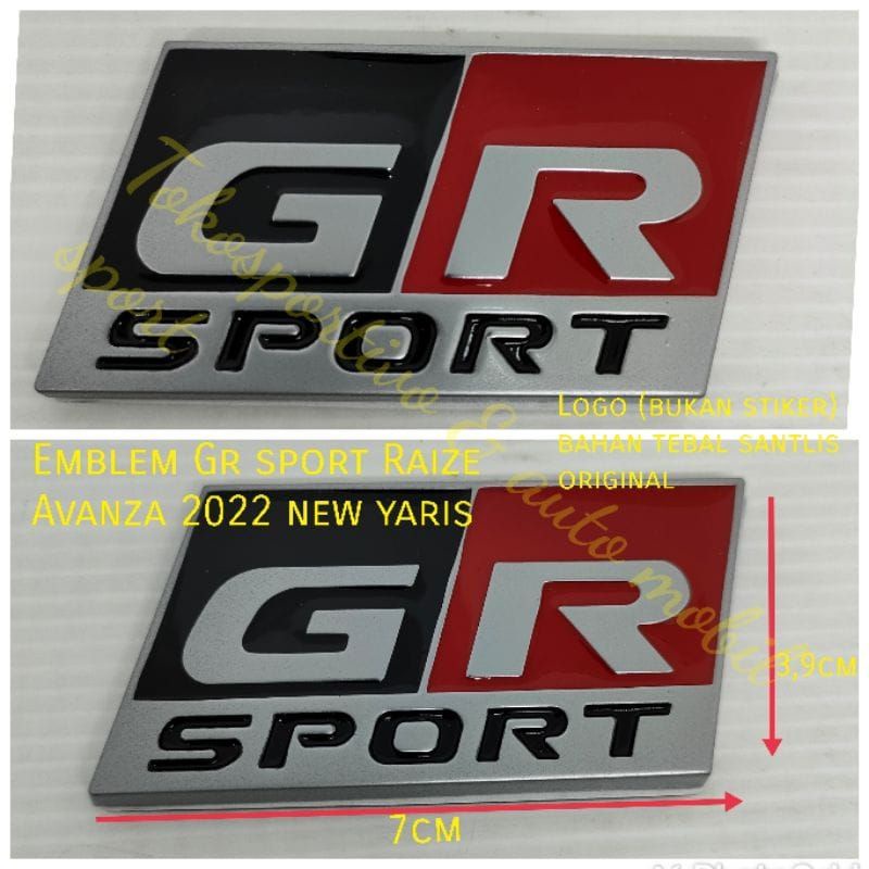 Jual EMBLEM LOGO LAMBANG HURUF TULISAN TOYOTA GR SPORT ORIGINAL GR