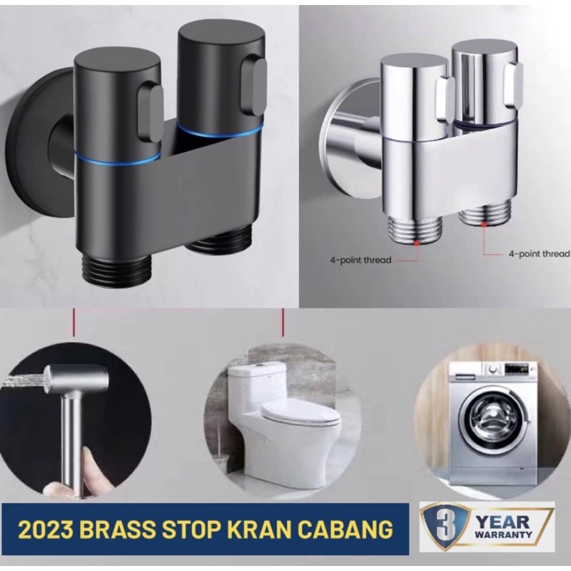 Jual Stop Kran Toilet Double Stopkran Kloset Kran Cabang Shower