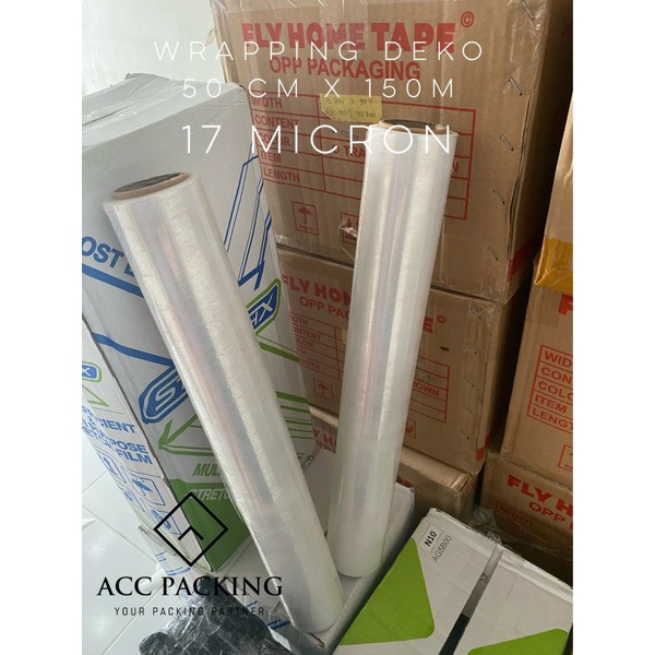 Jual PLASTIK WRAPPING STRETCH FILM DELKOWRAP 50CM Shopee Indonesia