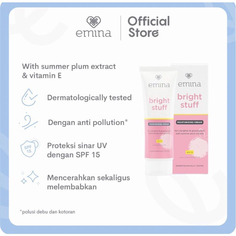 Jual Emina Bright Stuff Moisturizing Cream Ml Emina Moisturizing