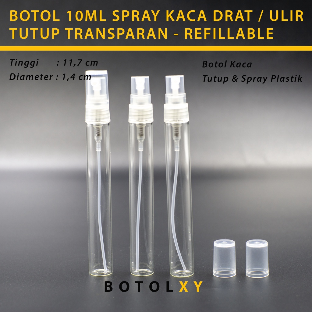 Jual Botol Spray Kaca Ml Refill Parfum Vial Travel Decant Tutup