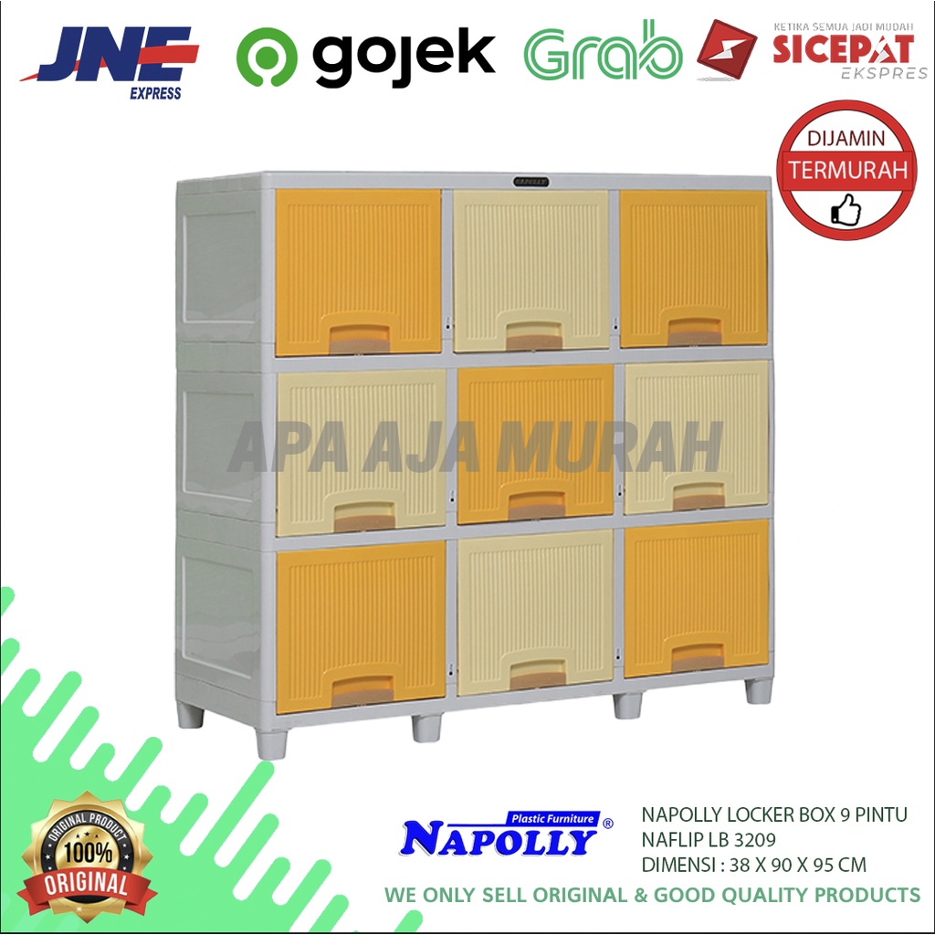 Jual Lemari Pakaian Plastik Pintu Napolly Locker Box Lb