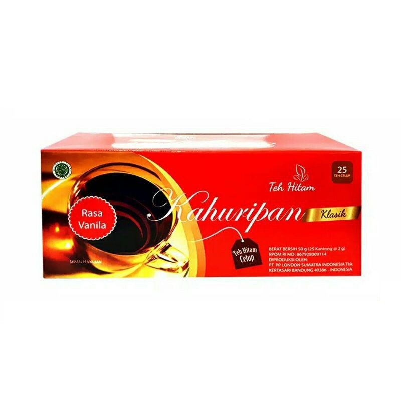 Jual Teh Celup Kahuripan Vanilla Tea Teh Hitam Vanila X Gr