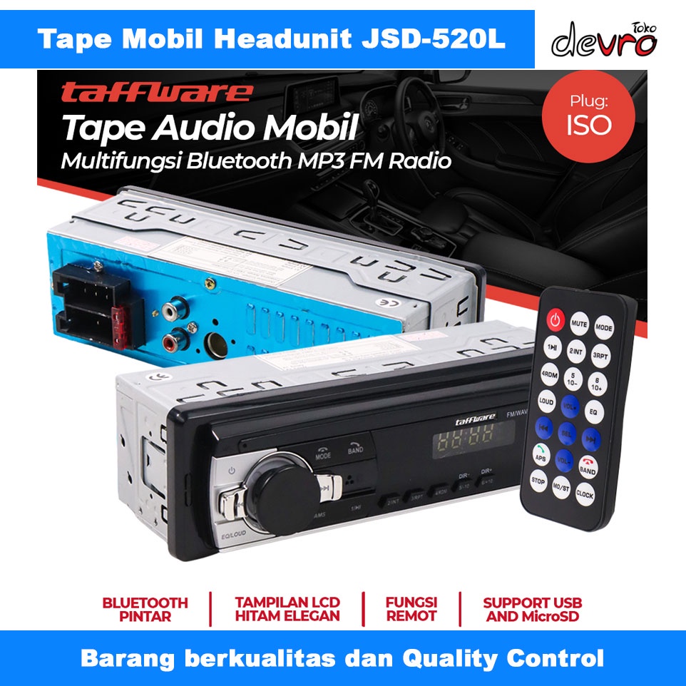 Jual Tape Mobil Head Unit Multifungsi Bluetooth MP3 FM Radio Audio