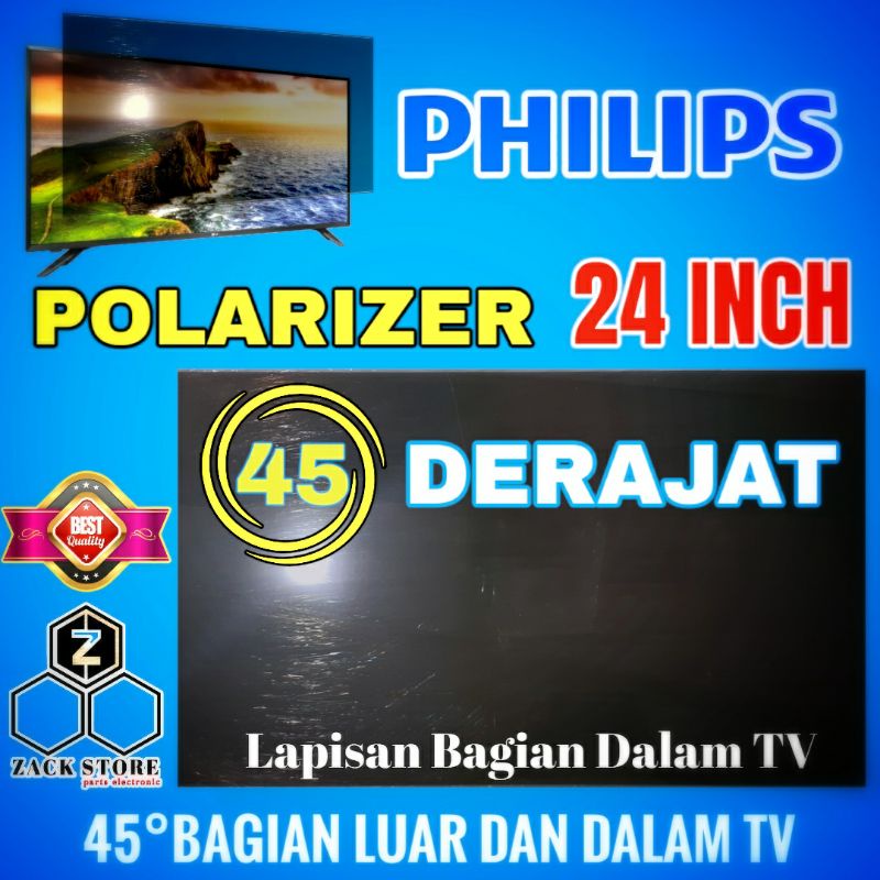 Jual POLARIS POLARIZER TV LED PHILIPS 24 INCH 45 DERAJAT UNTUK LAPISAN