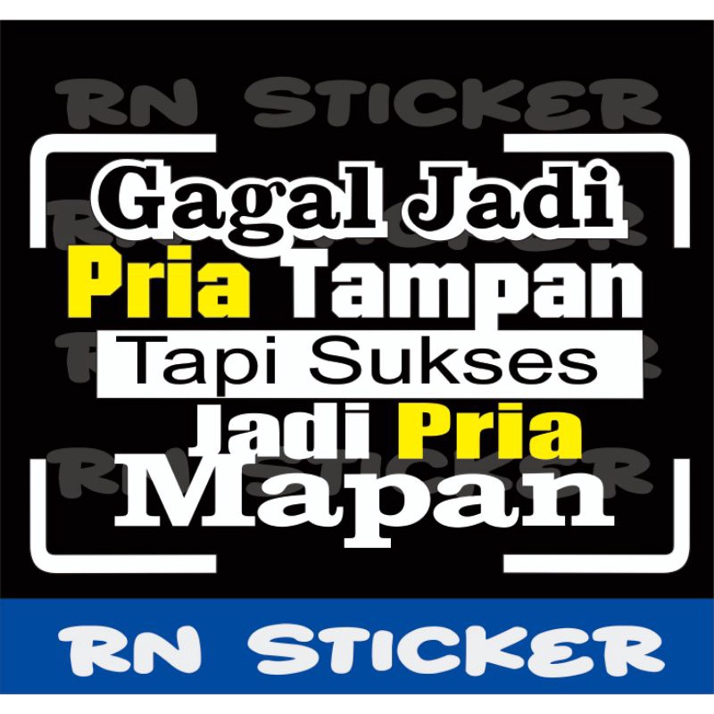 Jual STIKER MOBIL STICKER CUTTING KATA KATA BUAT KACA SAMPING TRUCK