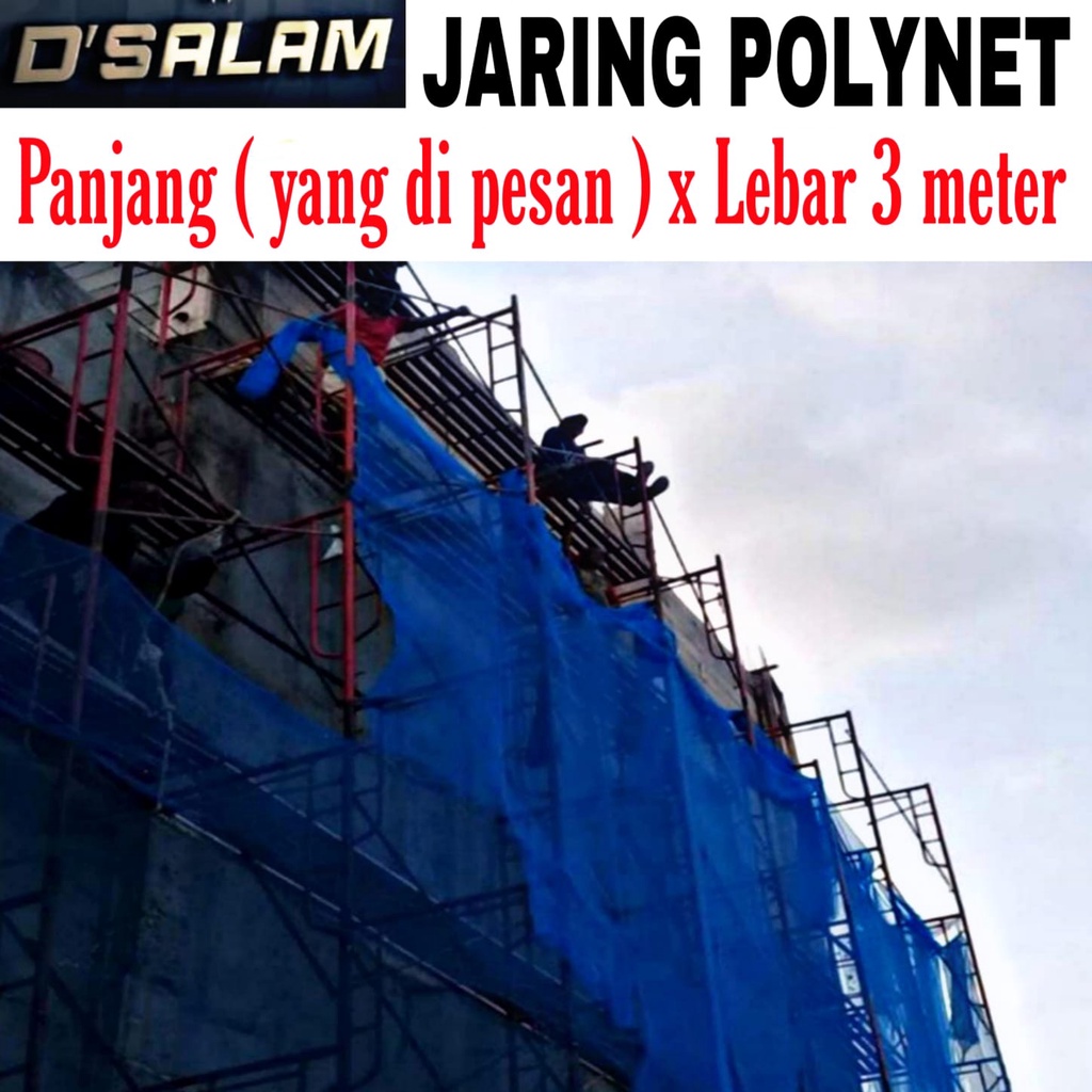 Jual Promo Polynet Lebar Meter Jaring Pengaman Jaring Proyek