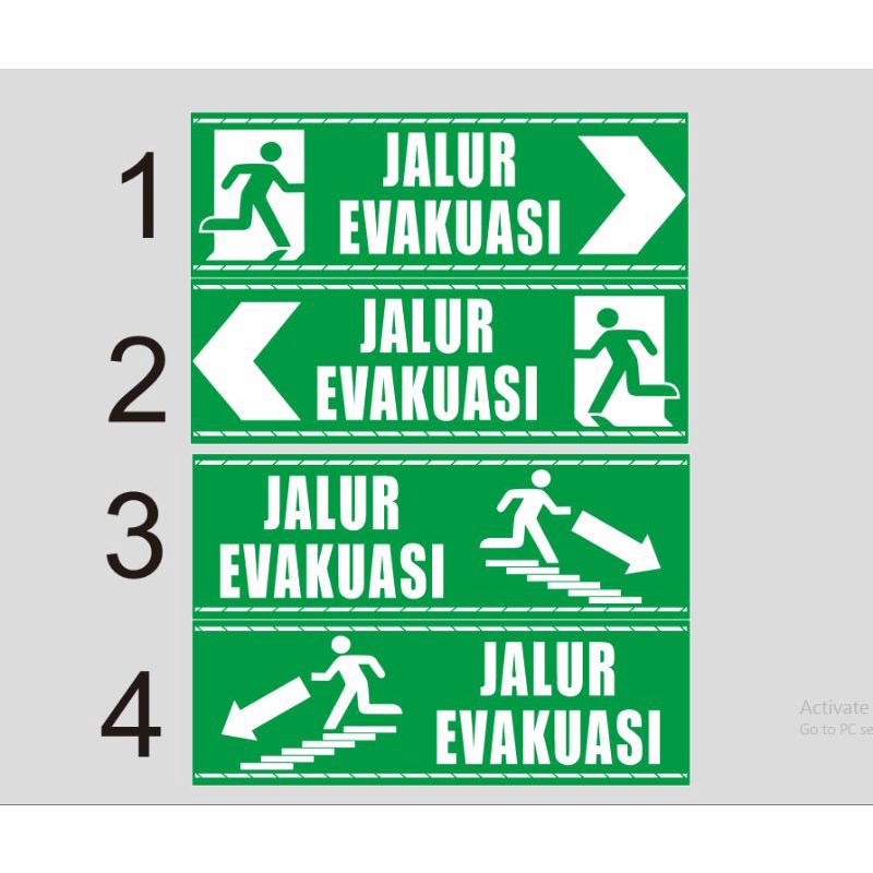 Jual Sticker Jalur Evakuasi Anti Air Shopee Indonesia