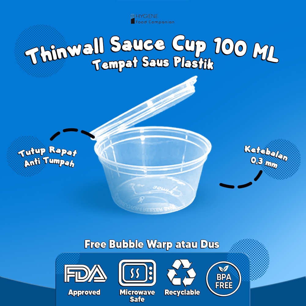 Jual Thinwall Sauce Cup Ml Plastik Tempat Saus Container Murah