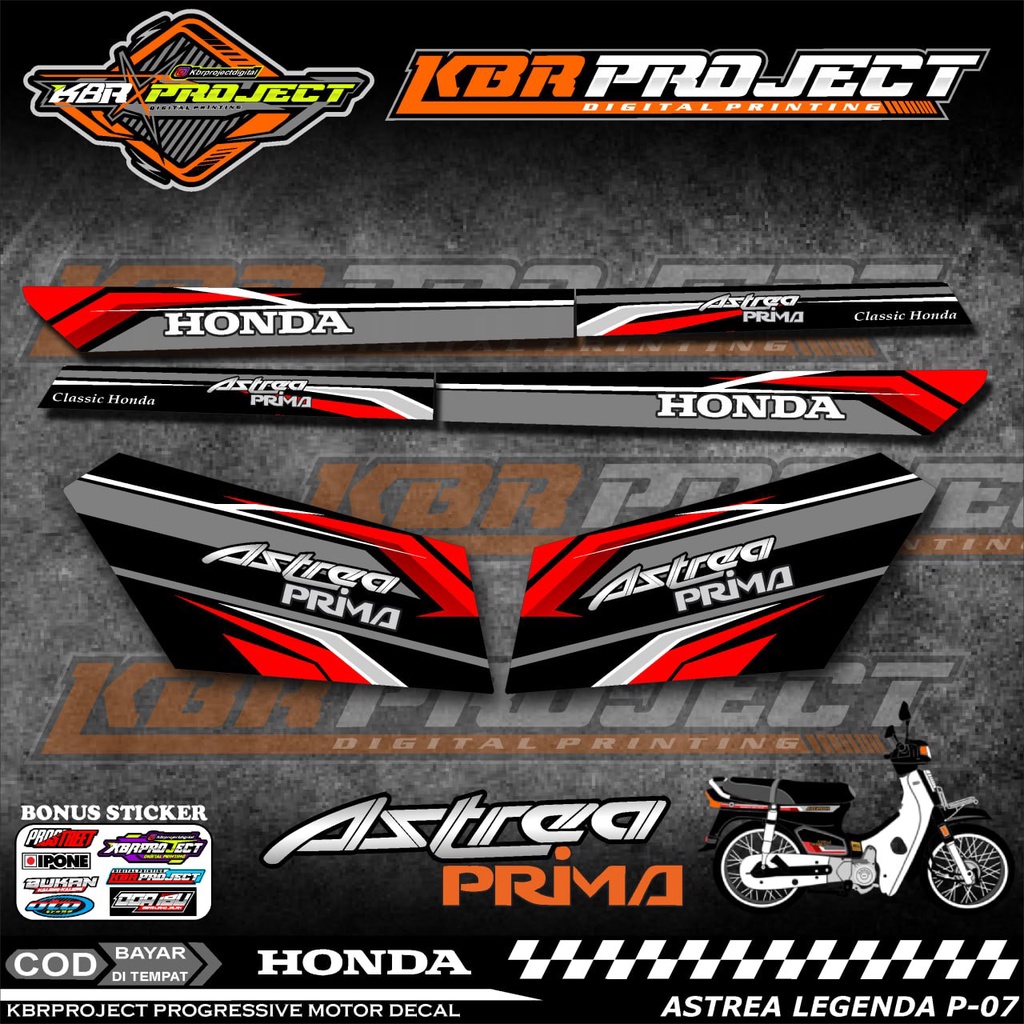 Jual Sticker Striping ASTREA PRIMA Lis Variasi Stiker Motor HONDA