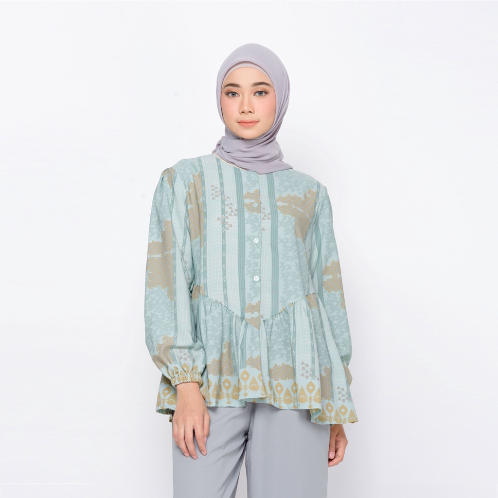 Jual Year End Sale Zm Zaskia Mecca Deza Sea Salt Blouse Jelita