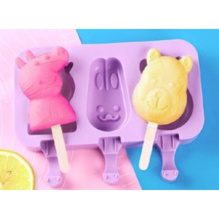 Jual Cetakan Es Krim Silikon Karakter Lucu Cetakan Ice Cream Popsicle