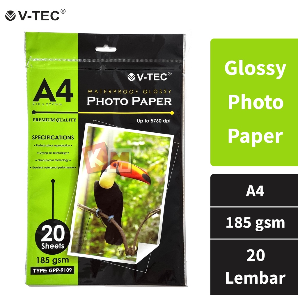 Jual Glossy Photo Paper Kertas Foto V Tec A Gsm Gpp