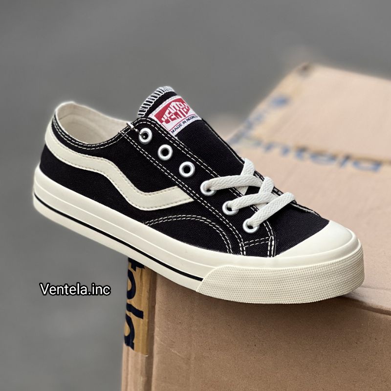 Jual Sepatu Ventela Public Low Black Natural Original Sneakers Shopee