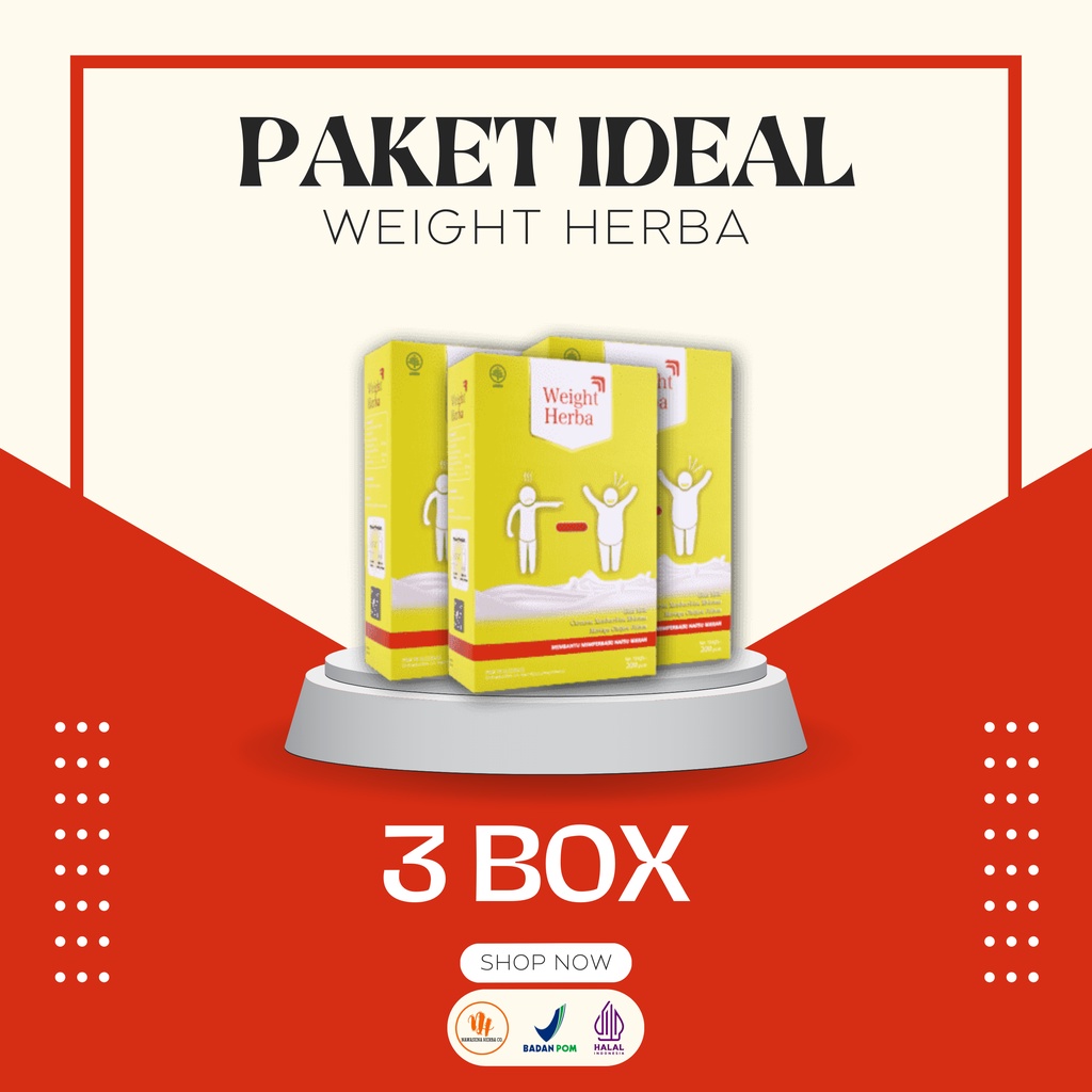 Jual PROMO 3 BOX WEIGHT HERBA ORIGINAL SUSU ALAMI PENAMBAH BERAT