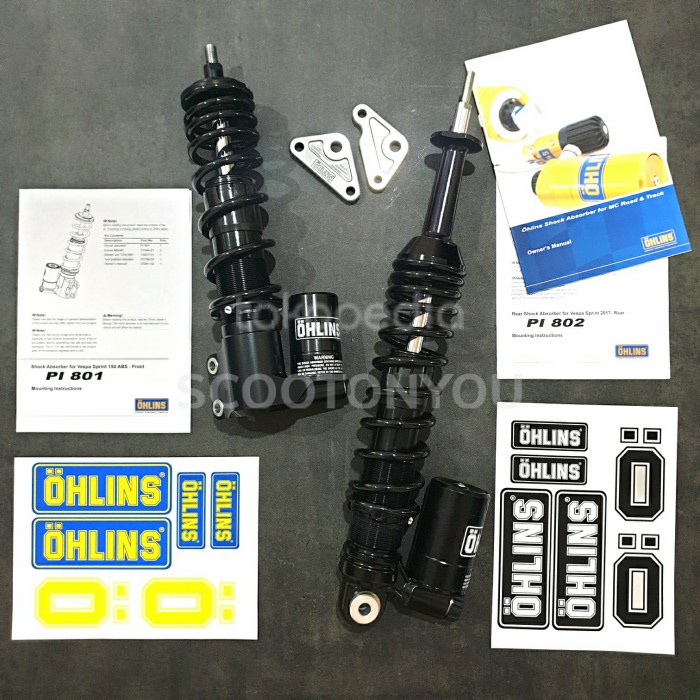 Jual OHLINS SHOCK TABUNG BLACK LIMITED EDITION VESPA SPRINT PRIMAVERA